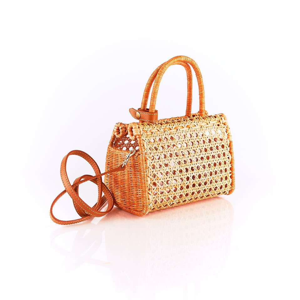 SERPUI Heart Wicker Purse